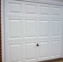 White sectional garage door