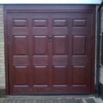 brown panelled door