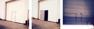 insulated sectional roller door with wicket gate entry