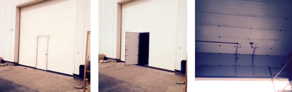 insulated roller door with wicket gate entry