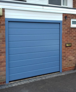 Blue Sectional Insulated Garage Door