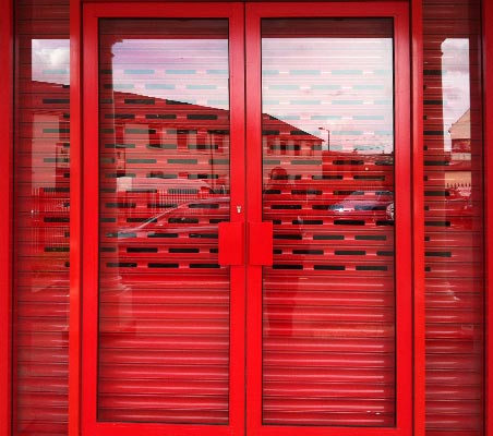 Shop roller shutters