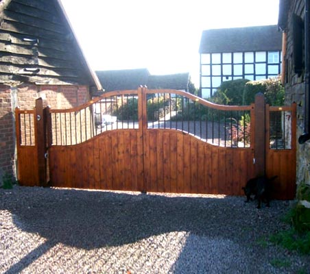 Beautiful timber gates for luxury homes or traditional commercial premises