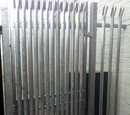 Wrought iron security fences, gates and railings with spikes