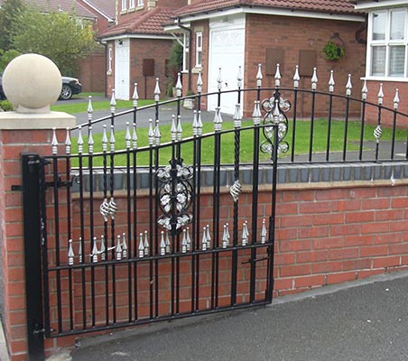 Decorative wrought iron gates for homes or business premises