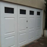 bi-fold double side hinged garage door