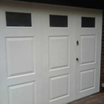 glazed white side hinged door