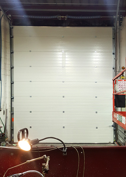 insulated doors in a sectional format