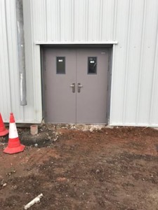 glazed double steel-doors exterior