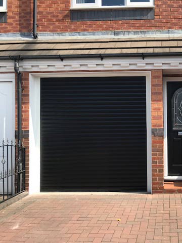 insulated roller shutter black