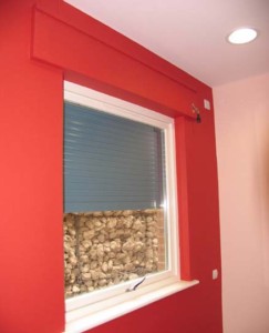 Red Wall Lintel Shutter