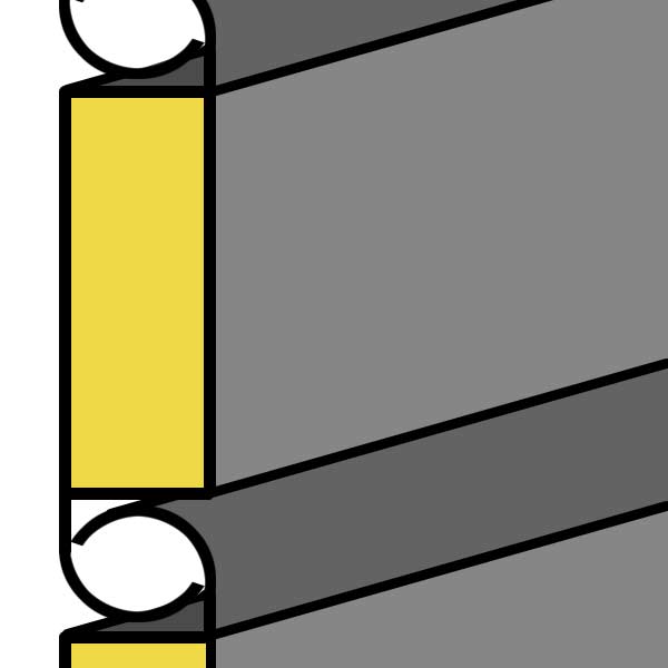 twin-skin roller shutter cross-section