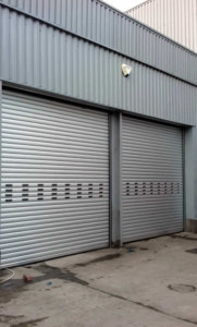 Industrial Direct Drive Roller Shutters BL95 side view