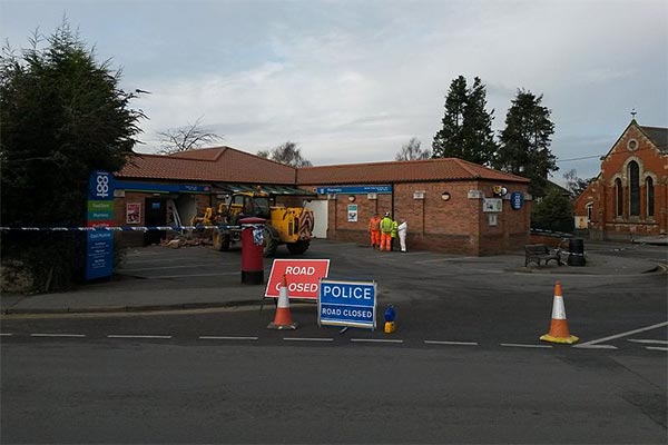 Ram Raid at Co-Op using Stolen JCB