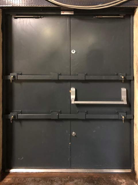 metador defender safeguard doors extra drop-down security bars interior
