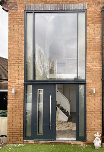 Ryterna Double Doors Security With Over Glazed Panel Insert