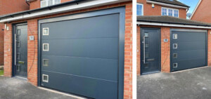 Matching sectional garage-door front door