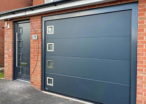 matching sectional garage door front door