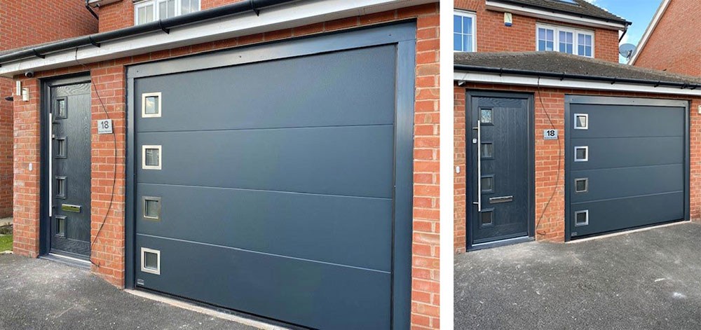 matching-sectional-garage-door-front-door Matching sectional garage-door front door