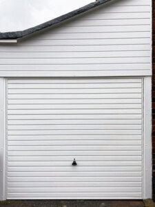 horizon garage door with cladding above