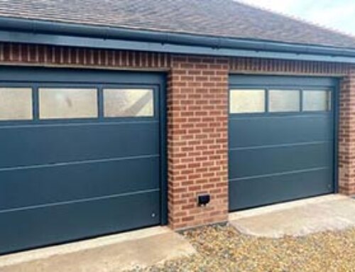 Glazed Sectional Garage Doors & Matching Security Door