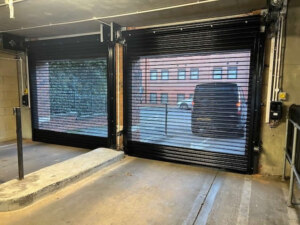 Automatic car-park entrance shutters interior