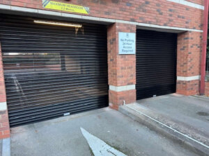 Automatic car-park entrance shutters exterior
